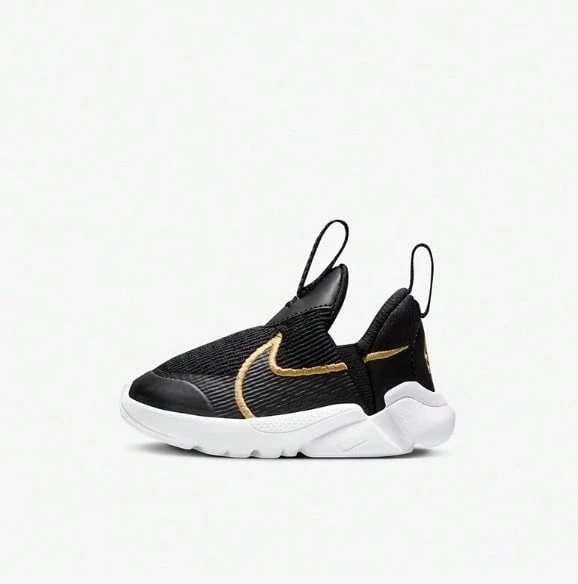 Nike أحذية أطفال رضع مرنة سهلة الارتداء ذات قاع ناعم، أحذية رياضية مريحة للأولاد والبنات - الأسود - مشاهدة 1