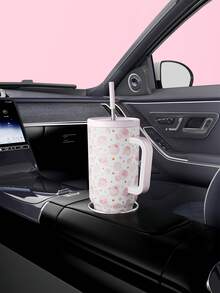 Bình giữ nhiệt Meoky 40oz có tay cầm và ống hút, bình nước cách nhiệt chân không có nắp ống hút, cốc du lịch bằng thép không gỉ, chống rò rỉ 100%, giữ lạnh đến 34 giờ hoặc giữ nóng đến 10 giờ. - Hồng - Xem 7