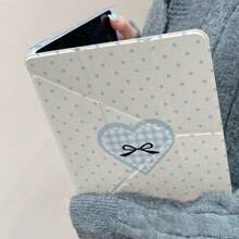 iPad Air 6 Hülle; Neue iPad Hülle für Air 5; Apple iPad Pro Tablet 11, 10. Generation, Mini 7 mit Stift, IP9 Nine Y Fold, 10,2 Zoll, 8 Anti-Biege, 5 Blaues Herz