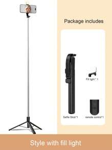Latest 170cm/66.9in Bluetooth Remote Control Selfie Stick & Phone Holder, Suitable For Video Recording, Life Logging, Extendable, 360° Rotatable, Anti-Shake, Foldable & Portable Tripod For IOS & Android Phones, Ideal For Summer Vacation, Travel, Lighting, Outdoor Activities, Live Streaming - Multicolor - View 13