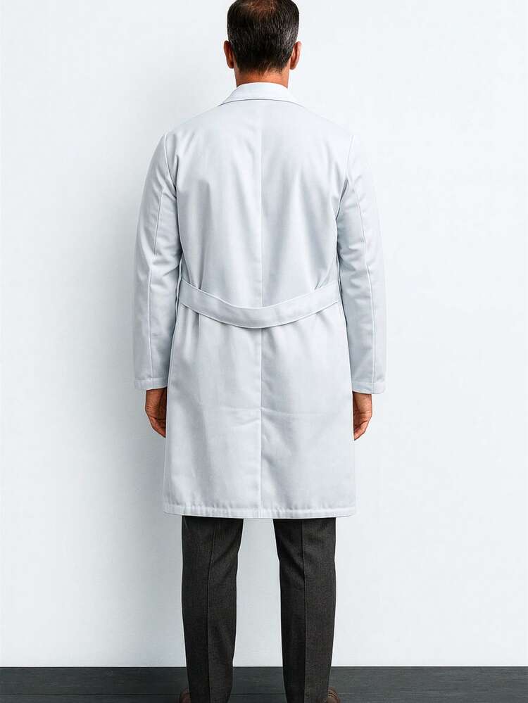 Men Lab Coats - White - View 2
