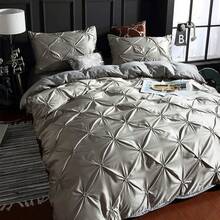 Full Satin Bedding Set In Wine Red, Silk - Like, Luxury Soft Burgundy Comforter Cover, Chic Bedroom Decor, Zippered (1 Duvet Cover + 2 Pillow Cases) - 多48 - 查看 2