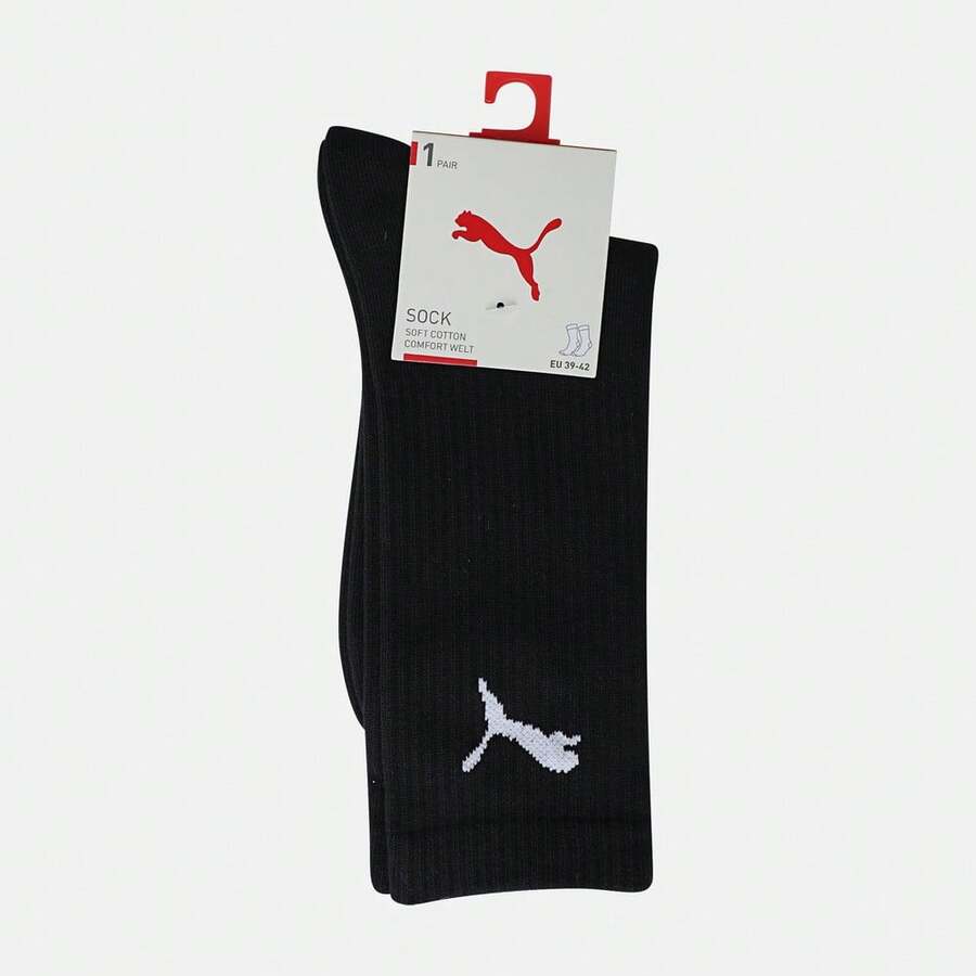 Puma 1 双男女通用袜子柔软舒适运动袜 - 黑色 - 查看 1