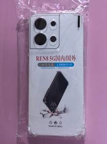 Transparent Four-Corner Anti-Fall Protective Case, Applicable For OPPO/OnePlus Series Smartphones, Transparent Four-Corner Anti-Fall Phone Case, Phone Case, Phone Protective Cover, Phone Shell, Phone Cover, Anti-Drop Phone Case, Transparent Phone Case, Minimalist Phone Case, Solid Color Phone Case, Transparent Phone Case, TPU Anti-Fall Phone Case (Military-Grade Anti-Drop)
