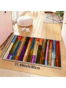 1pc Colorful Wood Grain Kitchen Floor Mat, Bathroom Floor Mat, Indoor Restaurant Floor Mat, Outdoor Carpet, Anti-Slip Bathroom Decoration Bath Mat, Floor Toilet Bath Mat, Home Floor Mat