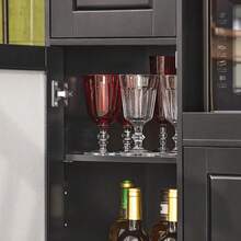 SoBuy Kitchen Cabinet FSB78-HG - 黑色 - 查看 9