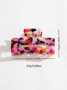 1 chiếc kẹp tóc vuông lớn họa tiết rằn ri Dopamine thanh lịch dành cho nữ, kẹp tóc acrylic màu kẹo ngọt đa năng kiểu đường phố, phụ kiện tóc thời trang chống trượt phù hợp cho các dịp lễ, tiệc tùng, sử dụng hàng ngày và làm quà tặng. Phụ kiện tóc hình cây cỏ, kẹp tóc thời trang mùa thu, mùa đông cho trang phục đi nghỉ mát, mùa hè, đi biển dành cho nữ. - Nhiều màu - Xem 8