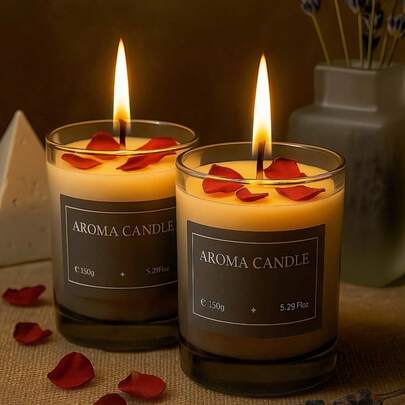 150 克天然大豆蜡香薰蜡烛 | 持久家居香氛，适合放松和送礼 | 玻璃罐香薰礼品，适合女性、生日婚礼装饰。