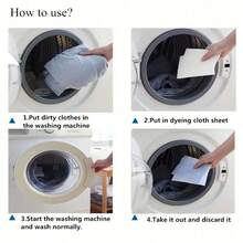 10/50/100/200pcs/Bag Laundry Tablets Laundry Paper Anti-Staining Clothes Sheets Anti Mixing Color Absorption Washing Accessories - White - View 6