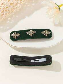 2 chiếc kẹp tóc hình ong nhung cho tóc mái, xe hơi, thanh lịch, dễ thương, ngọt ngào, phù hợp với trang phục hàng ngày, trang phục công sở, trang phục dự tiệc và làm quà tặng. Kẹp tóc càng cua, kẹp tóc cài đầu, đồ dùng học tập, đại học, phụ kiện tóc, phụ kiện đội đầu, phụ kiện tóc cho nữ, ghim cài tóc. - Màu Đỏ Sâu - Xem 4