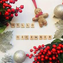 100 Wooden Alphabet Cubes | DIY Hand-Made Letters For Festive Decoration | Hanging Decorations For Various Occasions | Lightweight And Elegant | Suitable For Christmas, Weddings, Valentine's Day, Thanksgiving, Easter, Halloween | No Need For Power Source, Home Decor Items