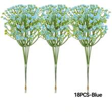 Sky Blue/White Real Touch 4/18pcs/30pcs Artificial Gypsophila Flowers - Suitable For Wedding Bride Engagement Home Scene Flower Arrangement, Mother'S Day Decoration, Home Decor