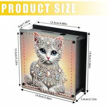 DIY 5D Diamond Painting Piggy Bank – Acrylic Coin Bank With Cat, Rose, Unicorn & Dragonfly Designs, Decorative Money Box For Home, Birthday Gifts, And DIY Craft Lovers