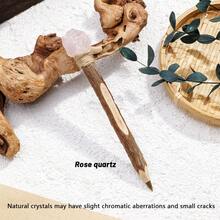 1 cây đũa thạch anh tự nhiên, quà tặng sáng tạo tự làm, gậy chữa bệnh bằng năng lượng dành cho học sinh, quà tặng Halloween. - Bút gỗ đá nguyên bản - Xem 15