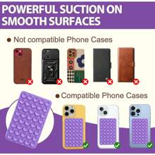 Silicone Octo Cup Buddy Sticky Grip Holder For Cellphone, Silicone Suction Cup Phone Case Mount Double Sided, Hands-Free Phone Accessories Strong Grip Holder For Selfie And Video