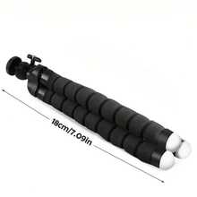 8-Legged Tripod, Universal Slouchy Phone Holder, Portable Camera Tripod, Flexible Mini Phone 360° Rotatable Tripod, Sponge Octopus Tripod Stand, Multi-Functional Universal Phone Holder - Black - View 4