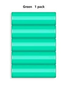 100/300 Pcs High-Quality Thickened Color Garbage Bag, Point-To-Point Continuous Roll Disposable Plastic Solid Bag, Suitable For Home, Kitchen, Business, School, Office, Outdoor, Bathroom, Professional Use, Convenient And Tidy - Green - View 12