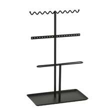 1pc Three Layer Wave Jewelry Support Stand For Necklaces Bracelets Rings Earrings - Creative Tiered Jewelry Display Organizer For Home Dressing Table And Vanity, Perfect Live-Streaming Prop And Boutique Showcase, Space-Saving Multi-Use Jewelry Storage Display For Travel, Desk, Closet, Gift-Ready For Halloween, Thanksgiving, Cyber Monday, Christmas, Birthday, Bridesmaid, Anniversary