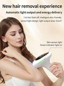 YTWO 8 级能量激光脱毛仪，永久无痛脱毛，适用于面部、腋下、比基尼线、四肢、手臂、腿部，自动和手动模式，使皮肤光滑，激光脱毛机，配有 2 个小灯头 - 英規插(220-240V) - 查看 7