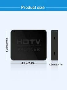 Divisor HDTV 4K 1 entrada 2 salidas, convertidor de pantalla dual para computadora y TV, dispositivo de pantalla dividida de alta definición