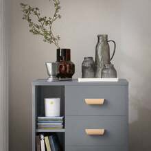 SoBuy FBT95-SCH, Bedside Table With 3 Drawers, Side Table End Table Sofa Table Nightstand Telephone Table Lamp Table, Black - Grey - View 9