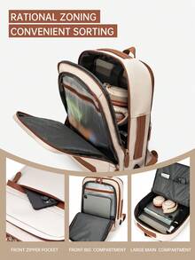 40L 尼龙休闲笔记本电脑背包，随身旅行包，男女通用，航空公司认可的个人物品包 40x30x20cm，周末旅行背包，大学，办公室 - 彩色 - 查看 3