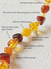 Collar largo de ámbar báltico natural barroco, collar con cuentas de piedras preciosas, regalo para ella, regalo de Acción de Gracias, Navidad, aniversario, cumpleaños