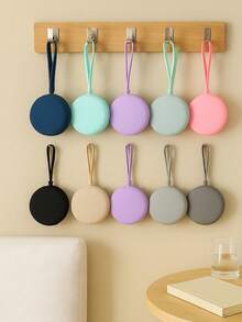 1 Pieza Bolsa de Almacenamiento Redonda de Silicona, No se Rompe o Deforma Fácilmente, Almacena Llaves, Auriculares, Lápiz Labial, Tarjetas, Espejos Pequeños y Otros Artículos Pequeños, Pequeña y Fácil de Transportar, Se Puede Colocar Fácilmente en un Bolsillo, Mochila o Bolso, No Ocupa Demasiado Espacio, Adecuada para Viajes, Salidas y Otras Ocasiones.