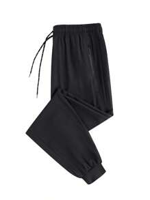 2025 Lightweight Quick-Dry Men's Pants - Loose Casual Trousers, Suitable For Spring/Summer Street Wear, Valentine's Day Gift - Black - View 7