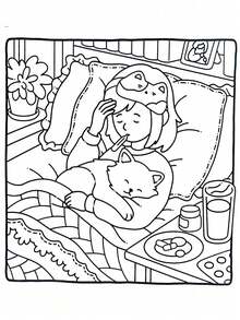 Livro de colorir "Gatos e Chocolate Quente" com 48 páginas, adequado para adultos e crianças, com desenhos ousados e simples, ideal para relaxar. Pode ser usado como presente de Natal, Halloween, aniversário, Dia das Crianças, material escolar e para a volta às aulas. [Essencial para pintura à mão] Livro de colorir, sem necessidade de decalque, basta pintar. - Multicolorido - Ver 5