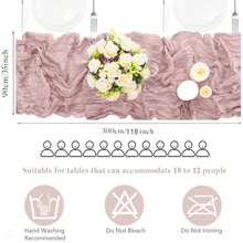 1/2/5/10 Pcs 90*180cm/90*300cm Romantic Sheer Table Runner, Suitable For Wedding Decoration, Bridal Shower, Birthday Party, Chair Sash, And Wedding Arch