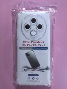 Transparent Four-Corner Anti-Fall Protective Case, Applicable For OPPO/OnePlus Series Smartphones, Transparent Four-Corner Anti-Fall Phone Case, Phone Case, Phone Protective Cover, Phone Shell, Phone Cover, Anti-Drop Phone Case, Transparent Phone Case, Minimalist Phone Case, Solid Color Phone Case, Transparent Phone Case, TPU Anti-Fall Phone Case (Military-Grade Anti-Drop)