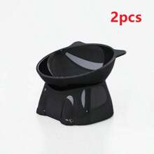 1/2 pièces Bol pour chat, Plateau incliné à 15 degrés anti-vomissement, Base stable, Difficile à renverser, Station d'alimentation ou d'abreuvement pour animaux de compagnie, Accessoires pour chat, Bol à nourriture pour chat, Set de bols pour chat, Convient aux chats et chiens d'intérieur, Peut être nettoyé au lave-vaisselle