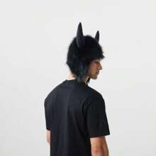 Halloween Plush Horns Hat, Warm Windproof Earflap Trapper Hat For Autumn/Winter