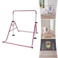 Barra per trazioni regolabile in altezza per la casa, barra per porta senza fori, palestra interna ed esterna, capacità di carico massima per adulti/bambini, blu o rosa