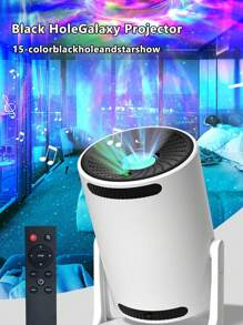 Canon LED Starry Sky Projection Lamp, Bedroom Starry Atmosphere Light With Music Remote Control - White - View 1