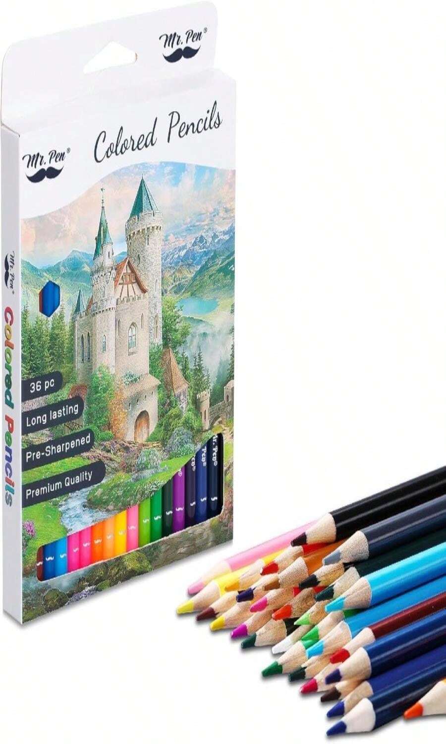 Mr Pen- Colored Pencils For , 36 Pack, Color Pencil Set, Color Pencils, Colored Pencils For Adult Coloring Pencils For Adults, Back To School Supplies - 顏色B - 查看 1