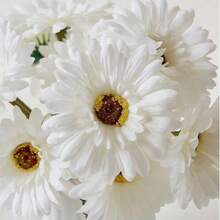 5Pcs Artificial African Daisies Flowers Daisies Fake Flower Artificial Sunflowers , Multi-Colored Artificial Gerberas, Made Of Daisy Silk. Used For Party Decoration, Vase Decoration, Home Decoration, Kitchen Decoration, Garden Decoration And Wedding Decoration. It Can Be Matched With Scene Arrangements, Reused And Requires No Maintenance