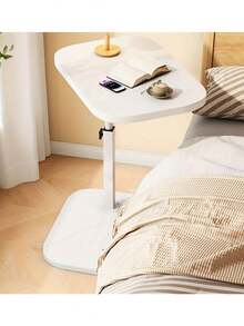 1 Household Movable Sofa Side Table, Laptop Lift Table, Bedroom Slouchy Bedside Table, Mobile Coffee Table