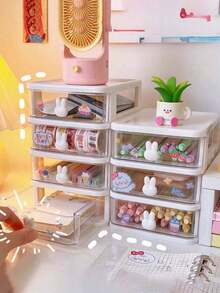 Hộp đựng trang sức màu trắng và hồng, nhiều màu/nhiều tầng/2 tầng/3 tầng/4 tầng, thích hợp cho gia đình, bàn làm việc, đựng đồ nhỏ, ngăn kéo, hộp đựng đồ màu hồng dành cho phụ nữ và trẻ em, phụ kiện tóc. - Nhiều màu - Xem 8