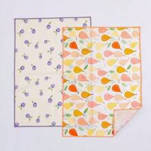 2 pezzi Cuscinetti sottili colorati e impermeabili per il cambio, tappetino per il cambio del bambino traspirante e anti-perdite, protettore per materasso portatile, facile da trasportare