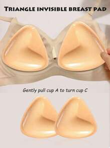 1 Par de Almofadas Adesivas Autoadesivas Dupla Face, Almofadas Adesivas para o Peito, Almofadas de Enchimento Reutilizáveis, Almofadas Invisíveis Grossas para Sutiã e Maiô Bikini, À Prova d'Água para Natação