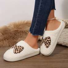 Womens Slip On Slippers Bow Memory Foam Plush Fluffy Warm House - 棕色 - 查看 5