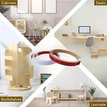 1 件 118.11 英寸/196.85 英寸封边贴纸，自粘装饰条，家具桌椅板封边条，木纹覆盖，灵活耐用的封边条，封边条，撕下胶带，柔性条模具，自粘木纹封边条，家具柜门和墙壁条状装饰条，用于家具维修，易于维修 - 彩色 - 查看 12