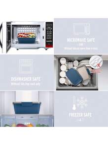 1pc All-In-One Salad Container - Large Salad Bowl, Bento Box Tray, Leak-Proof Dressing Container, Sealed Lid, Adult Healthy Lunch Fork; Dishwasher/Microwave Friendly, Kitchen, Christmas Gift - Multicolor - View 9