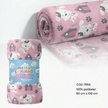 Manta Cobertor de Microfibra Baby 80x100cm Hazime SORTIDA - Menina - Visão 4