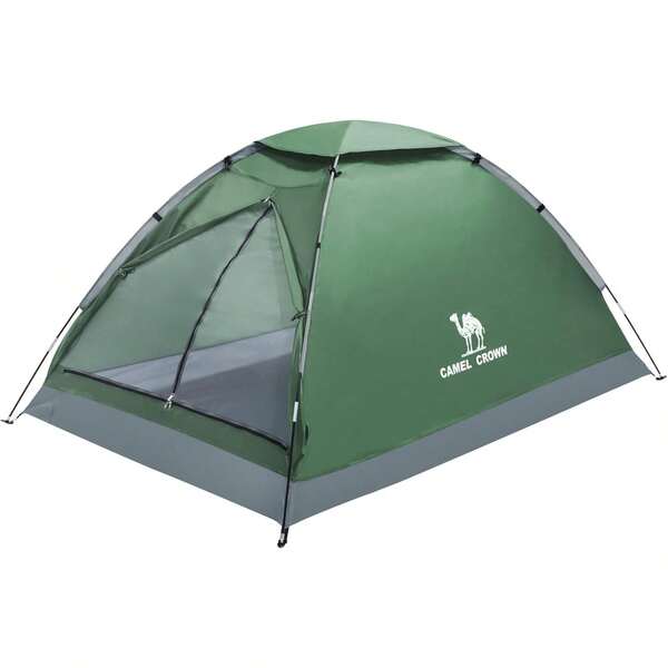 CROWN 2/3/4 Person Camping Tent With Removable Rain Fly, Easy Setup Outdoor Tents Resistant Lightweight Portable Family Backpacking Camping Hiking Traveling