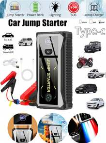 1 PC Super Portable Car Charger, Helping Your Car Out Of Trouble In One Second, Car Start Booster To Start Car Battery, Emergency Car Start Device Power Bank, Suitable For 6.0-Liter Gasoline / 4.0-Liter Engine Cars, The Best Assistant In Emergency Situations!