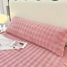1 pieza Funda de almohada de peluche de conejo de unicolor minimalista, suave, resistente a las arrugas, transpirable, 1 pieza, sin relleno, adecuada para almohadas individuales/dobles/de pareja, inserto de almohada de peluche de leche espesado, doble cara de felpa, grueso y cálido, comodidad amigable con la piel tipo nube, funda de almohada de felpa tipo copo de nieve, de moda y sencilla, fina y cálida, 8 colores 4 tamaños, para dormitorio, habitación de invitados, dormitorio, uso familiar y de temporada