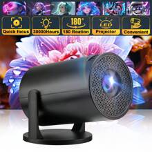 720P Portable WiFi Smart Projector, Wireless Screen Mirroring, 180° Rotatable Projector With Speaker, Suitable For Home, Office, Travel, Compatible With Smartphones & Laptops - Black - View 4